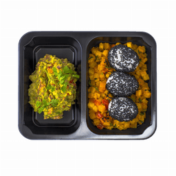 Pečená šťouchaná dýně s vejcem a guacamole